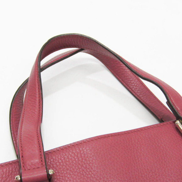 GUCCI Pink Leather Bamboo Shoulder Bag - Picture 9 of 16